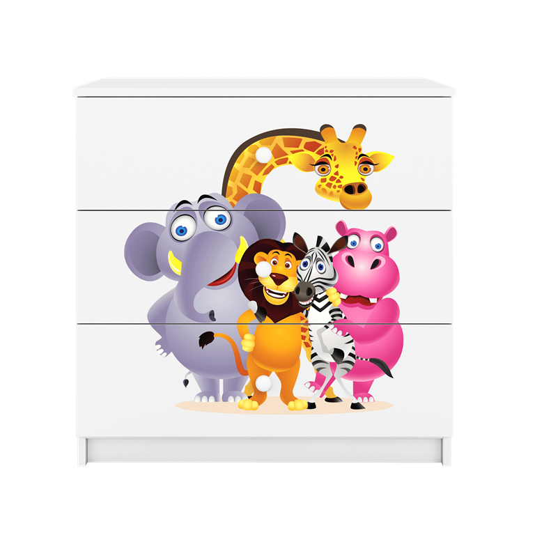 Chest of drawers babydreams white zoo