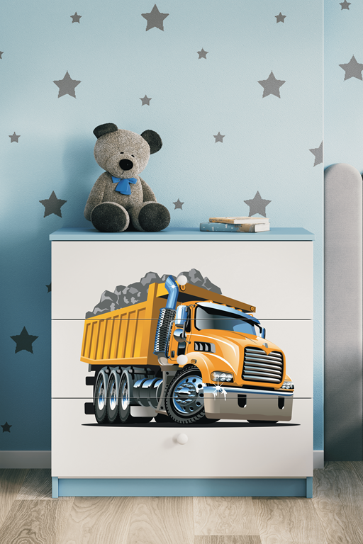 Cassettiera per bambini babydreams blue truck