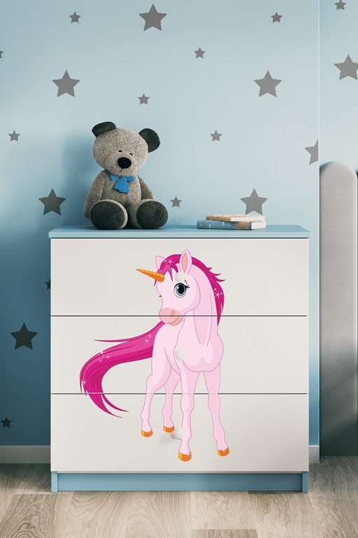 Chest of drawers babydreams blue unicorn