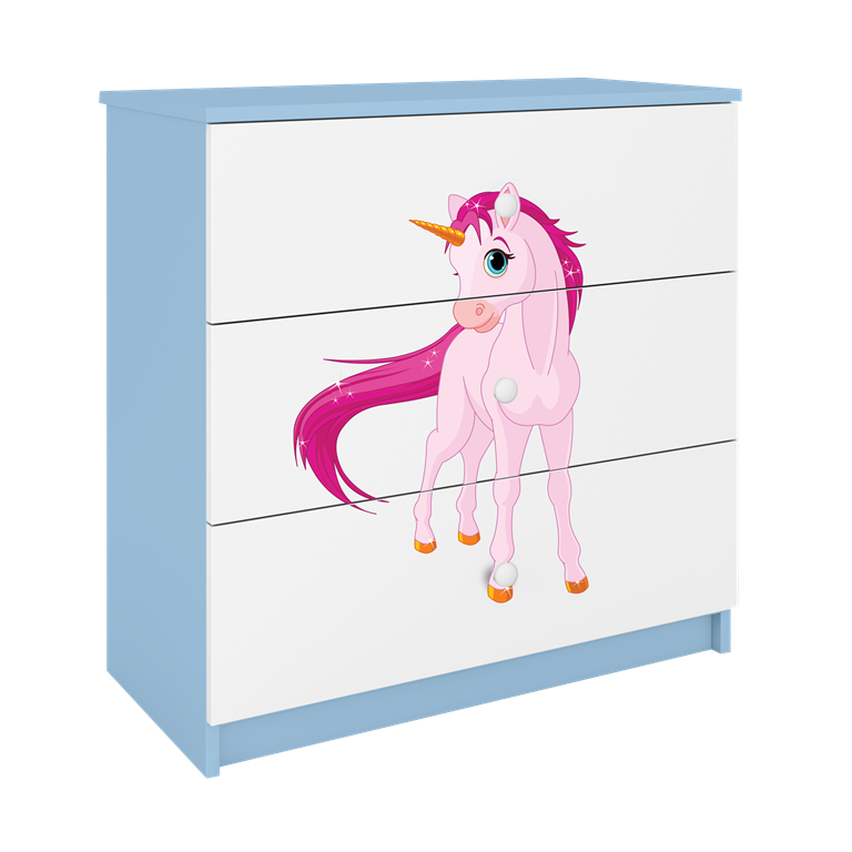 Chest of drawers babydreams blue unicorn