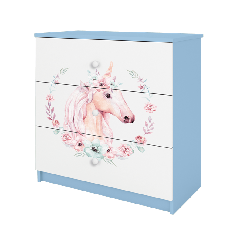 Cassettiera per bambini babydreams blue horse