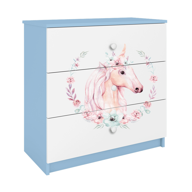 Cassettiera per bambini babydreams blue horse