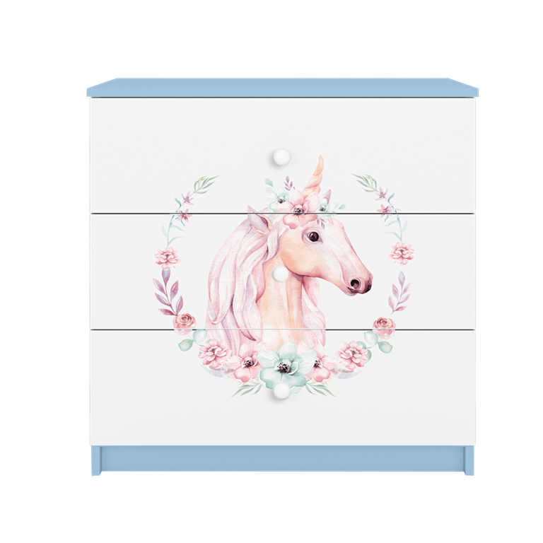 Cassettiera per bambini babydreams blue horse