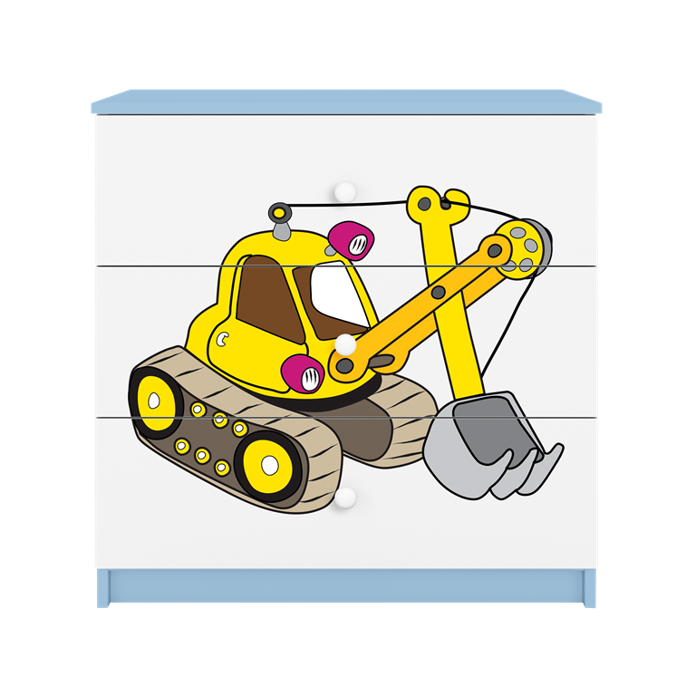 Cassettiera per bambini baby dreams blue digger
