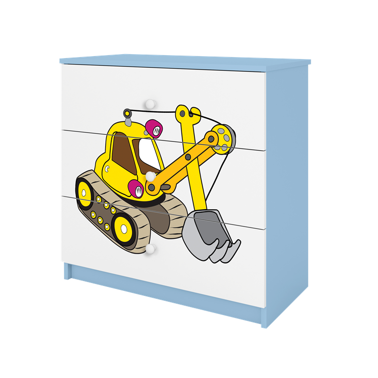 Cassettiera per bambini baby dreams blue digger