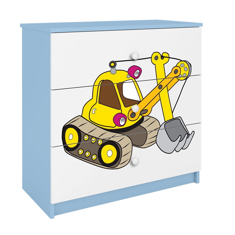Cassettiera per bambini baby dreams blue digger