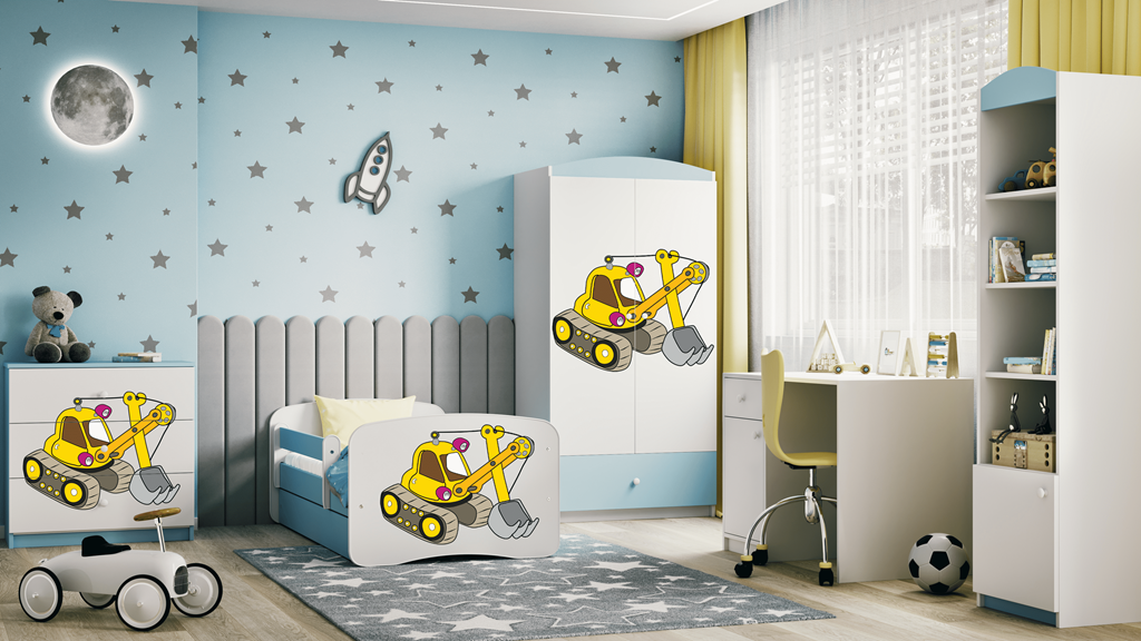 Cassettiera per bambini baby dreams blue digger