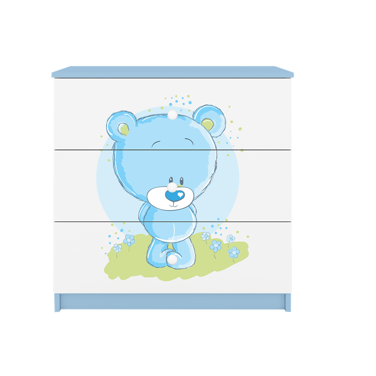Chest of drawers babydreams blue blue teddybear