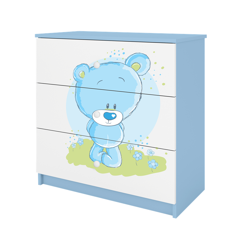 Chest of drawers babydreams blue blue teddybear
