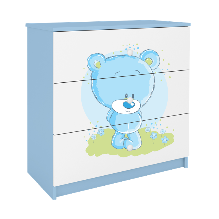 Chest of drawers babydreams blue blue teddybear
