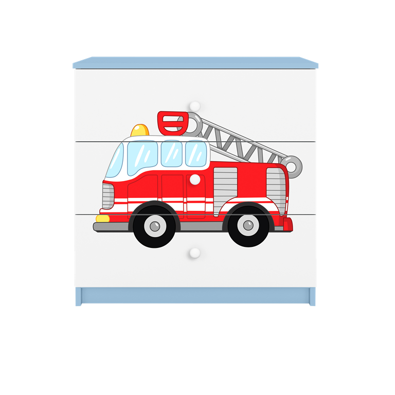 Chest of drawers babydreams blue fire brigade