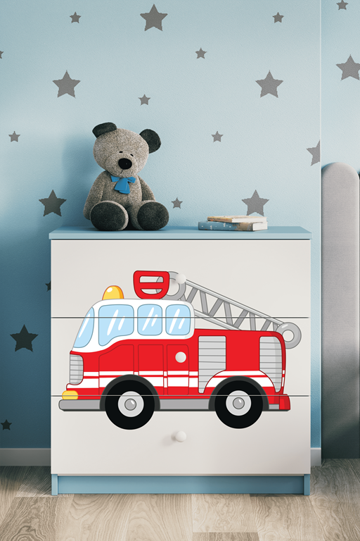 Chest of drawers babydreams blue fire brigade