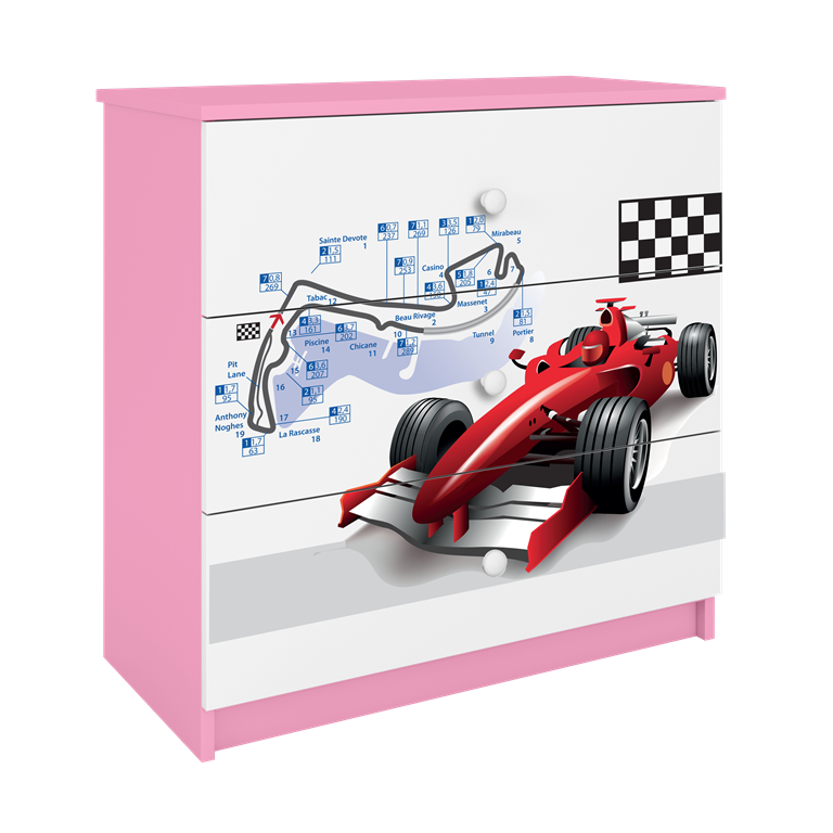 Cassettiera per bambini babydreams pink formula