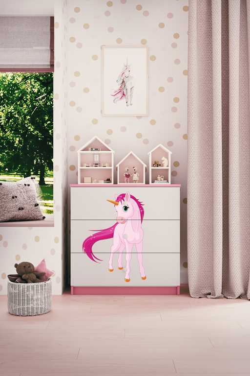 Chest of drawers babydreams pink unicorn