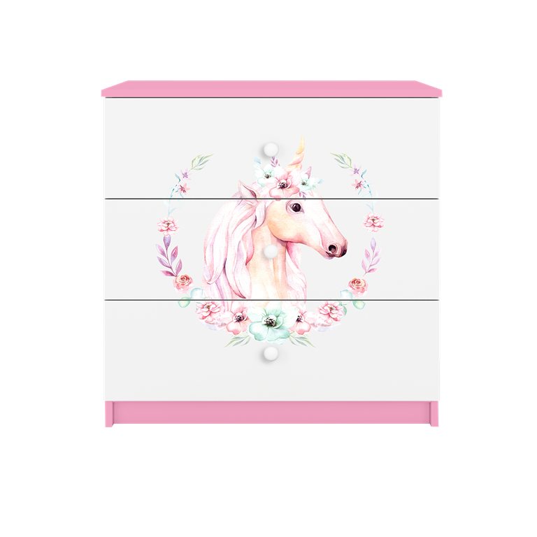 Cassettiera per bambini babydreams pink horse