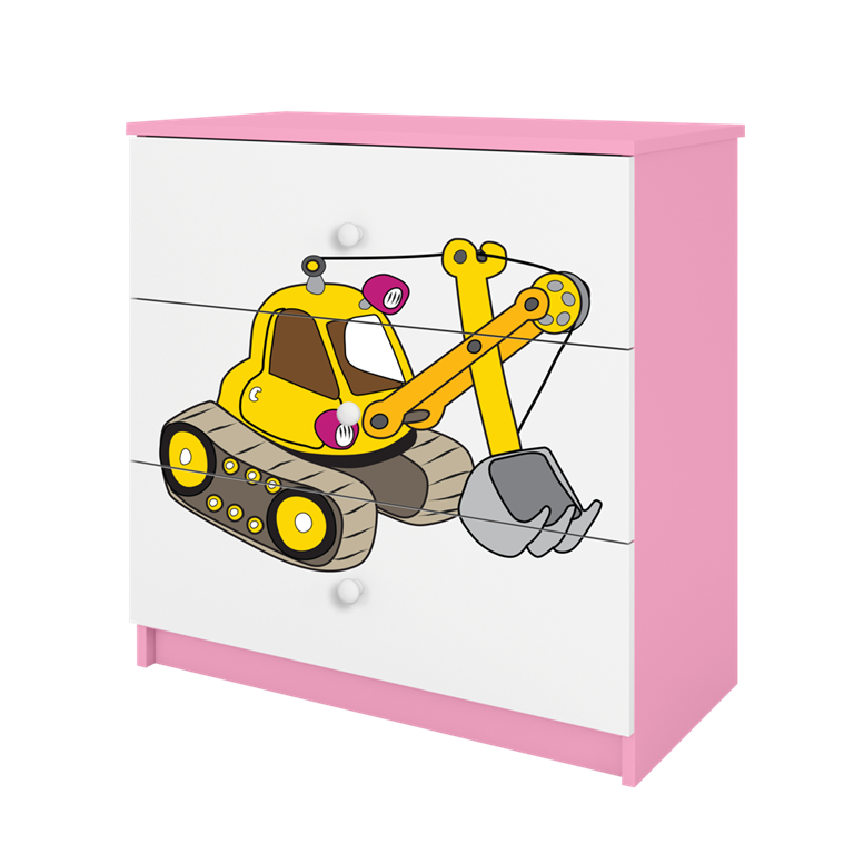 Chest of drawers babydreams pink digger