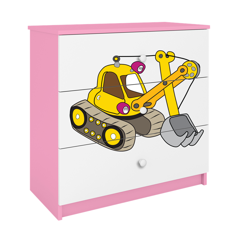 Chest of drawers babydreams pink digger