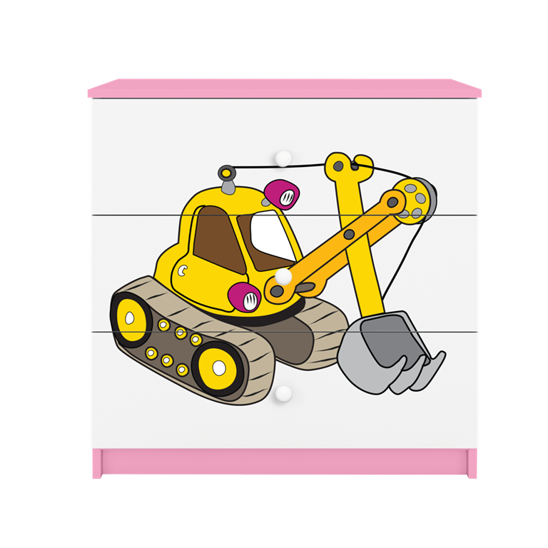 Chest of drawers babydreams pink digger