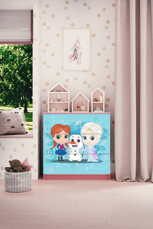Chest of drawers babydreams pink frozen land