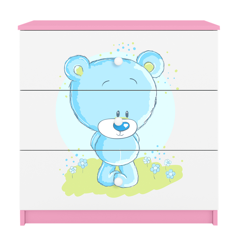Chest of drawers babydreams pink blue teddybear
