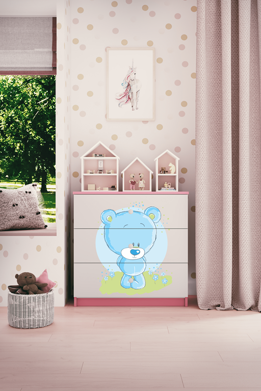 Chest of drawers babydreams pink blue teddybear