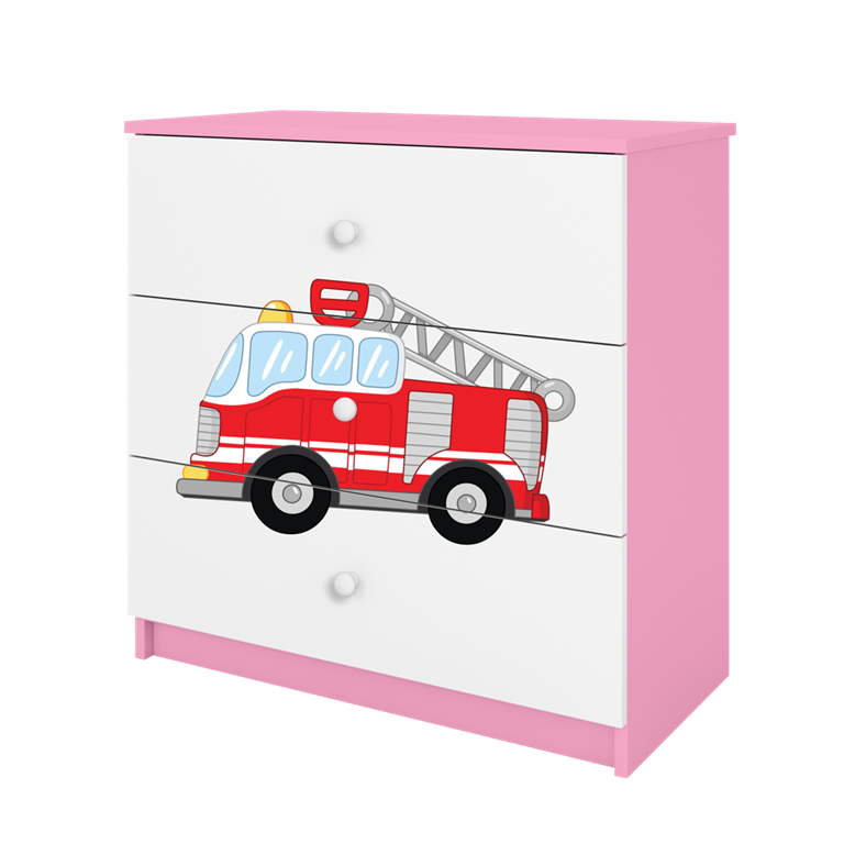 Chest of drawers babydreams pink fire brigade