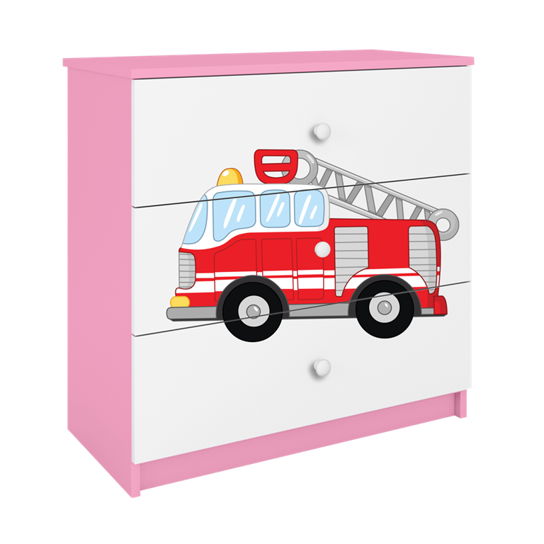 Chest of drawers babydreams pink fire brigade