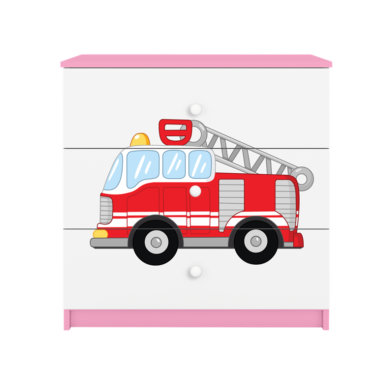 Chest of drawers babydreams pink fire brigade