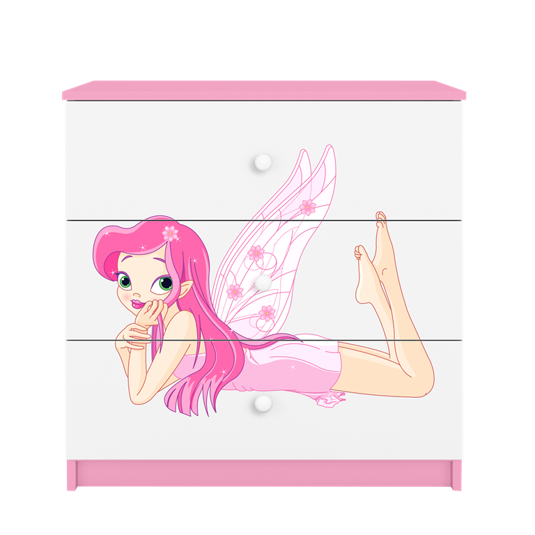 Chest of drawers babydreams pink fairy with wings