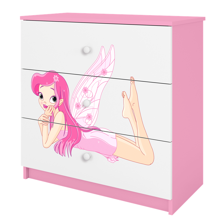 Chest of drawers babydreams pink fairy with wings