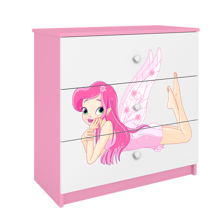 Chest of drawers babydreams pink fairy with wings