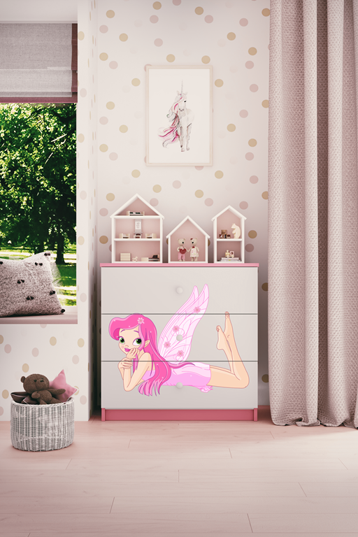 Chest of drawers babydreams pink fairy with wings