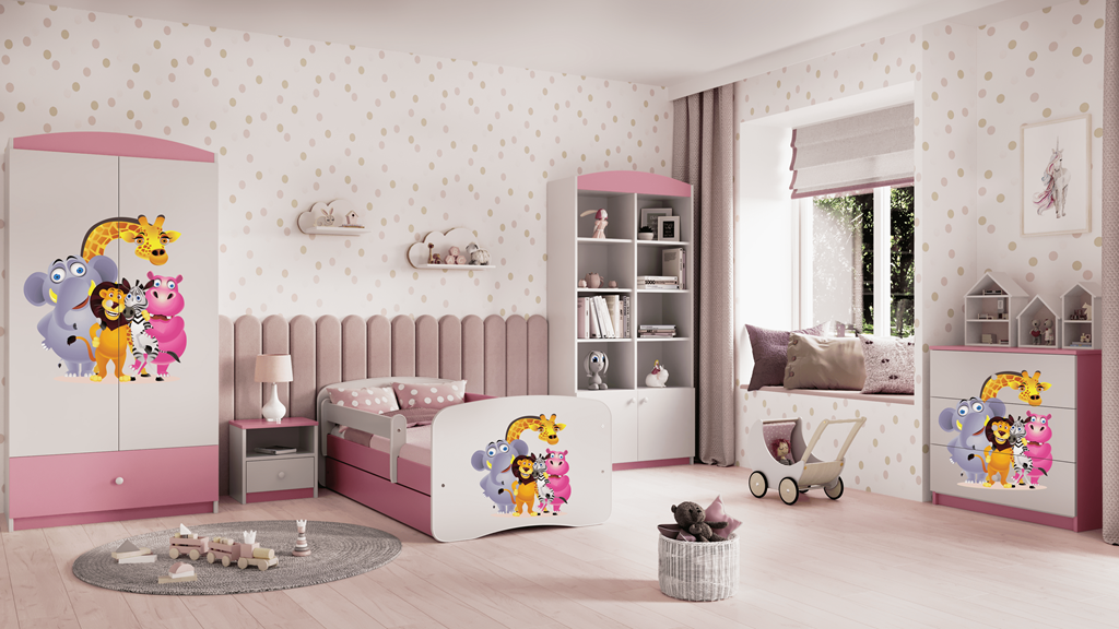 Cassettiera per bambini babydreams pink zoo