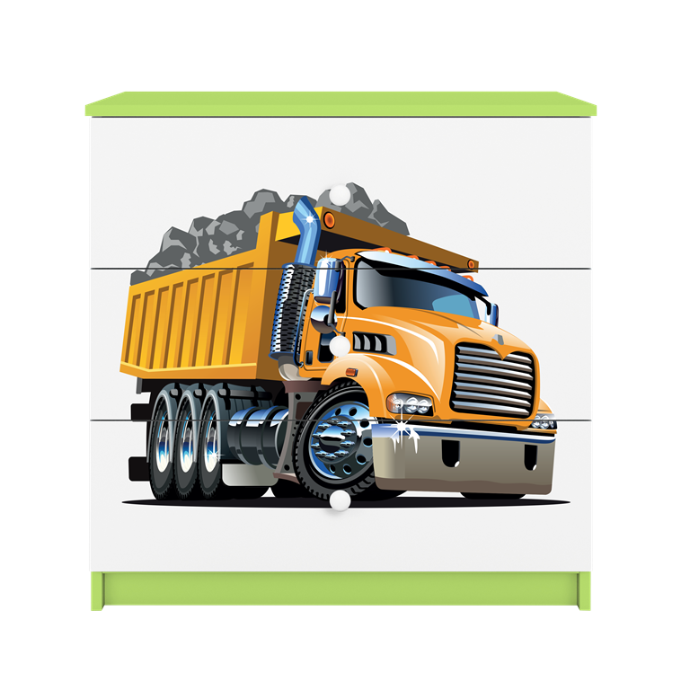 Chest of drawers babydreams green truck