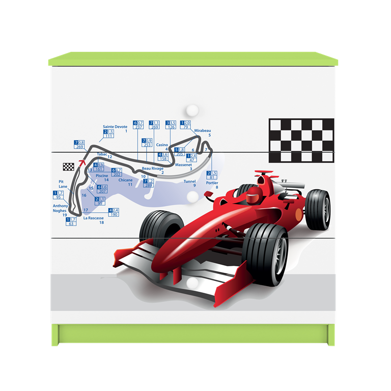 Cassettiera per bambini babydreams green formula