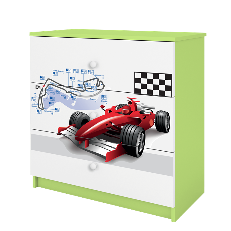 Cassettiera per bambini babydreams green formula