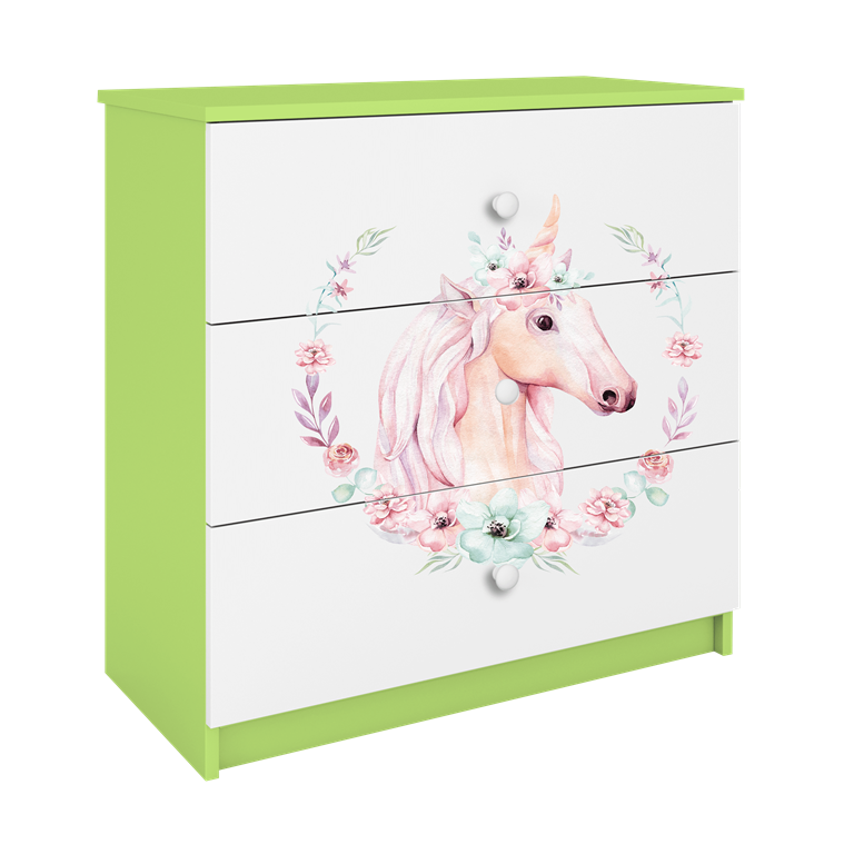 Cassettiera per bambini babydreams green horse