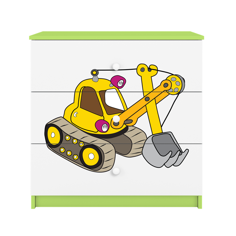 Cassettiera per bambini babydreams green digger