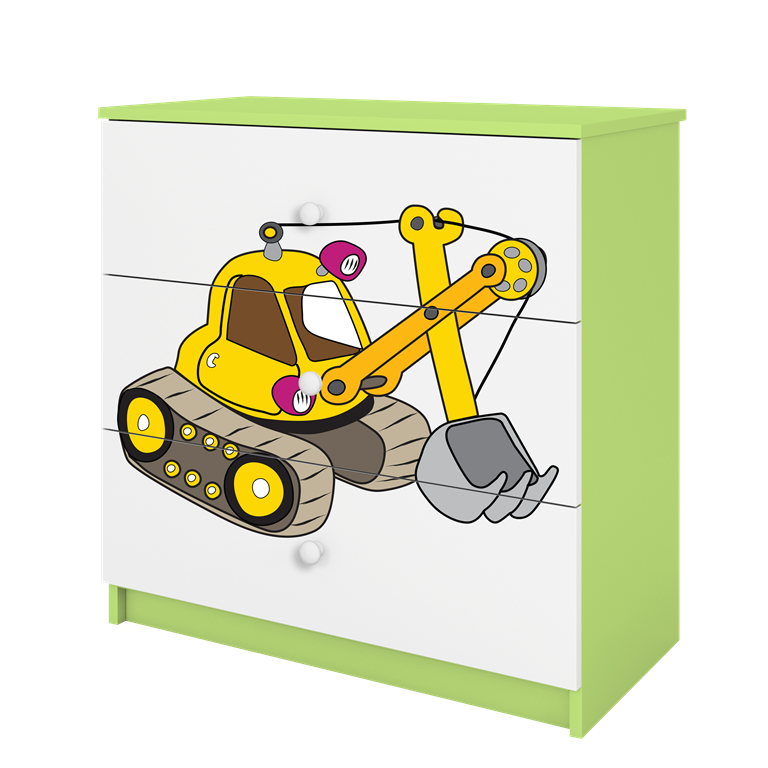 Cassettiera per bambini babydreams green digger