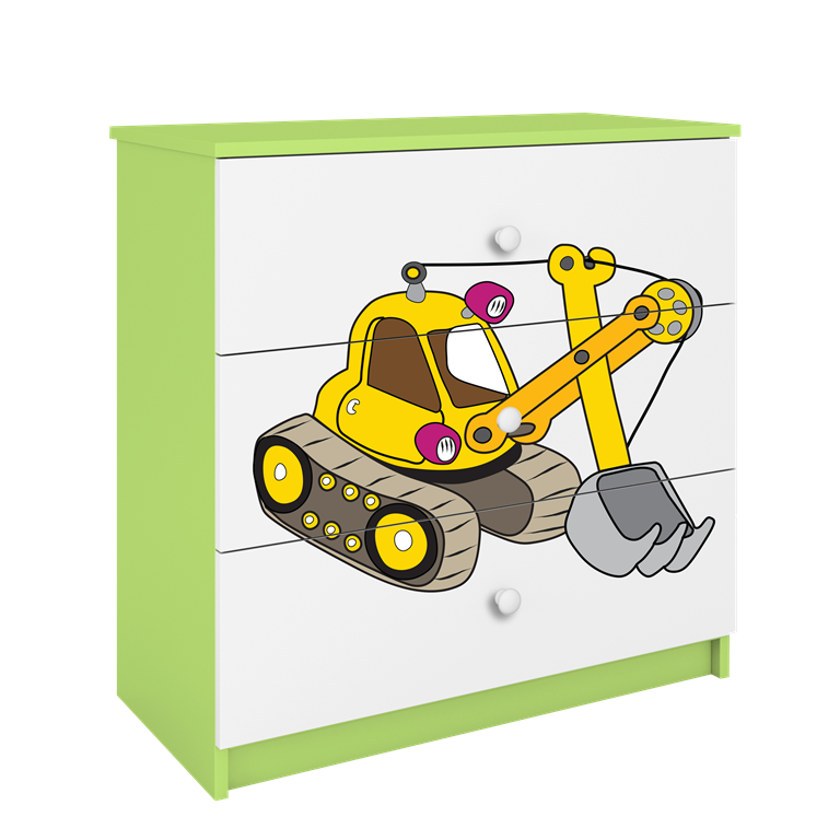 Cassettiera per bambini babydreams green digger