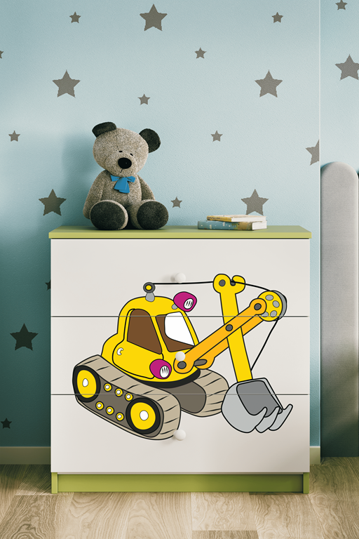 Cassettiera per bambini babydreams green digger