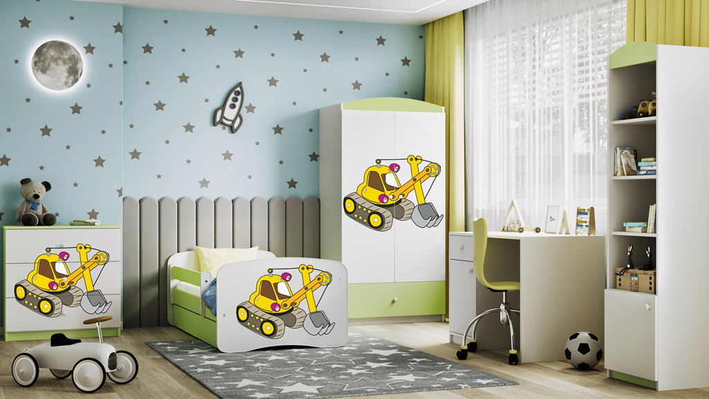Cassettiera per bambini babydreams green digger