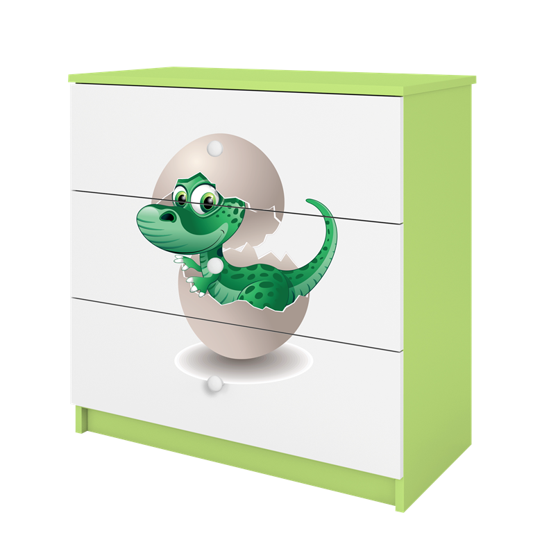 Chest of drawers babydreams green baby dino