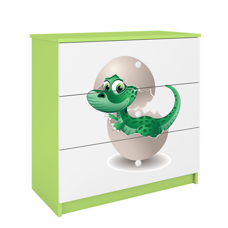 Chest of drawers babydreams green baby dino