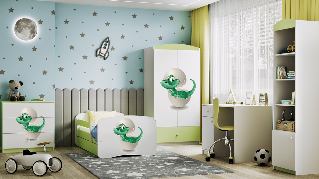 Chest of drawers babydreams green baby dino