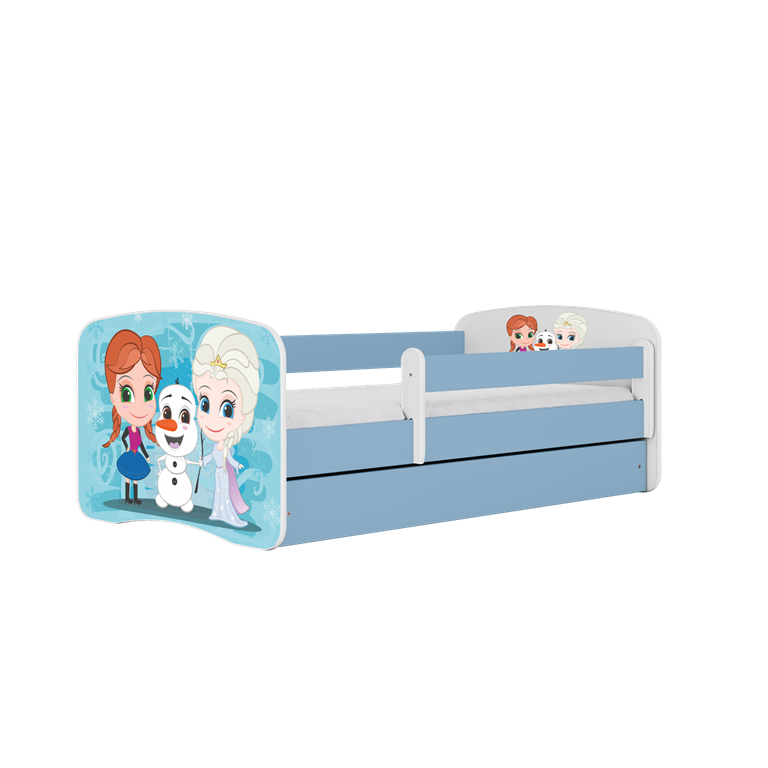 Bed babydreams blue frozen land with drawer with mattress 160/80