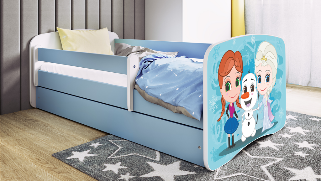Bed babydreams blue frozen land with drawer with mattress 180/80