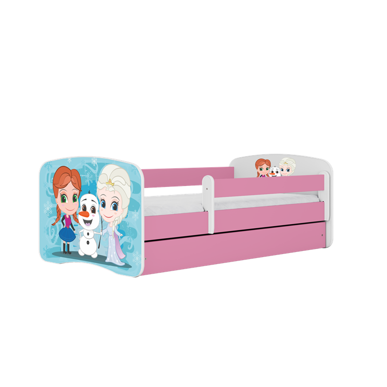 Bed babydreams pink frozen land with drawer with mattress 140/70