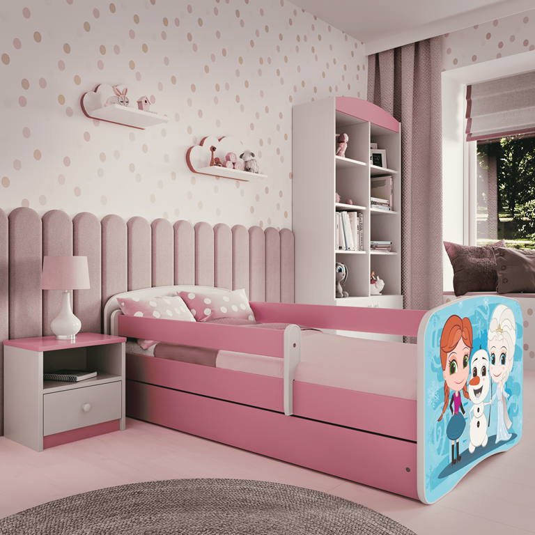 Bed babydreams pink frozen land with drawer with mattress 180/80