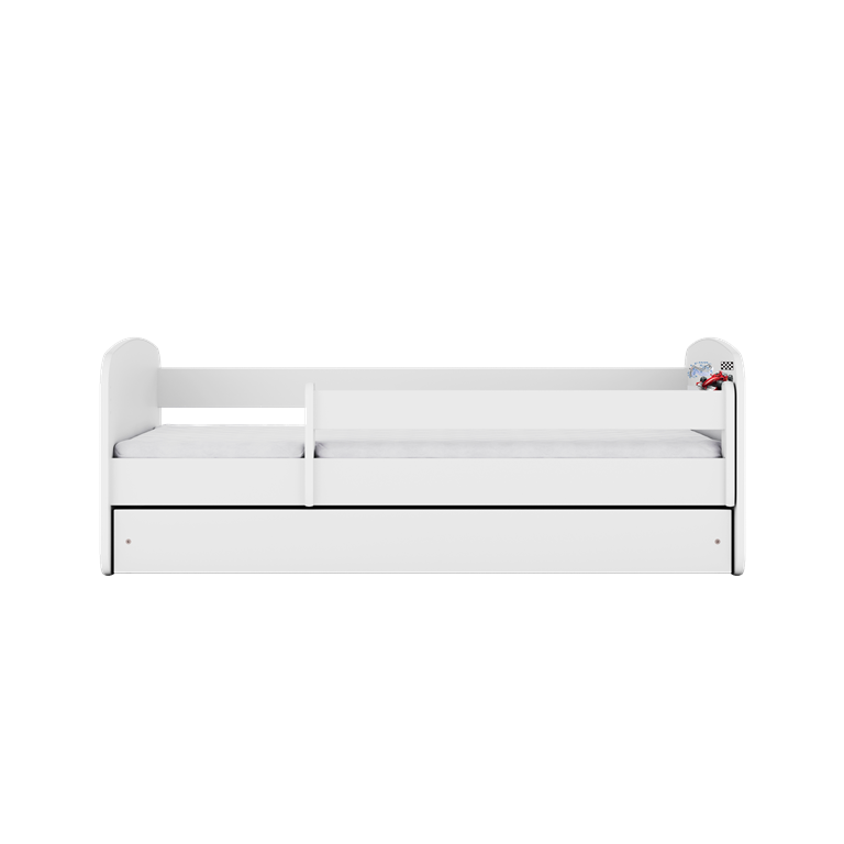 Letto per bambini babydreams white formula con cassettone e materasso omaggio 140/70